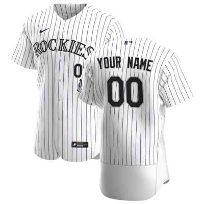 Colorado Rockies Custom Men's Nike White Home 2020 Authentic Player MLB Jersey